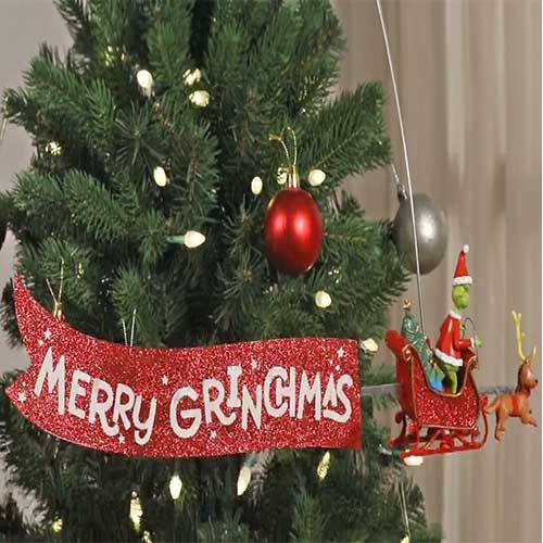 Mr. Christmas® 25-3/4" LED Animated Grinch Tree Topper