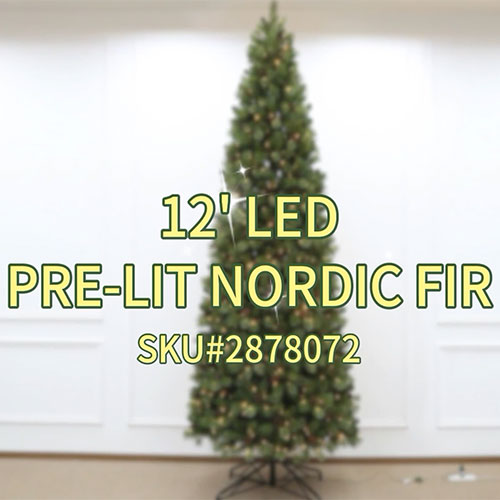 Enchanted Forest® 12' Prelit Nordic Fir Artificial Christmas Tree