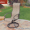 Backyard Creations® Harden Hills Brown Swivel Rocker Dining Patio Chair Set with Brown Fabric - 2 Pack