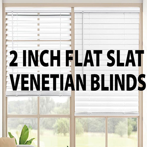 Decor Elements 2" Venetian Cordless Vinyl Blinds - 26.5"W x 64"L
