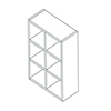 Dakota™ 24-3/4"W x 36-3/4"H x 11-3/8"D White 6-Cube Storage Organizer