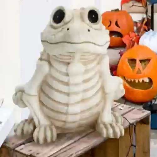 Pumpkin Hollow™ 12" Toad Skeleton Halloween Décor