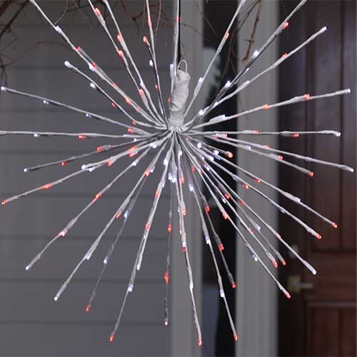 Enchanted Forest® LED 24" Red & Green Double Twinkle Star Burst Christmas Light