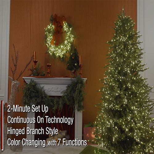 Enchanted Forest® 7.5' Prelit Grand Empress Fir Artificial Christmas Tree