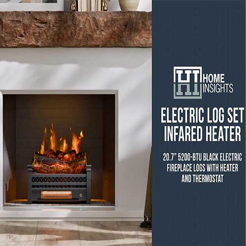 Home Insights 20.7" Electric Fireplace Log Set