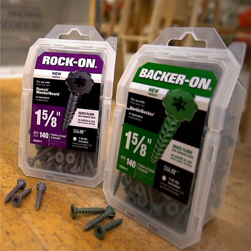Backer-On® Rock-On® #9 x 1-1/4" Star Drive Serrated Head Cement Board Screw - 750 Count