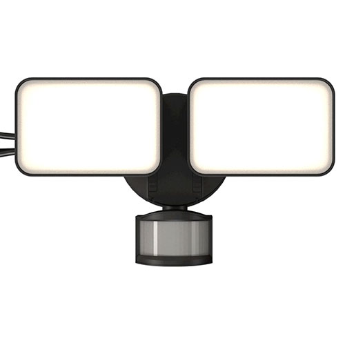 Patriot Lighting® Matte Black Dual Head LED Motion Sensor Outdoor Security Light