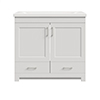 MagickWoods Elements Staverton 36"W x 15-1/2"D White Vanity and White Ceramic Vanity Top with Rectangular Integrated Bowl