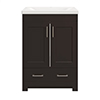 MagickWoods Elements Staverton 24"W x 15-1/2"D Espresso Bean Vanity and White Ceramic Vanity Top with Rectangular Integrated Bowl