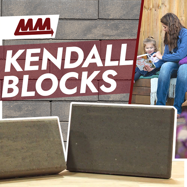 13 x 20 Charcoal Kendall Duo Paver & Freestanding Wall Block