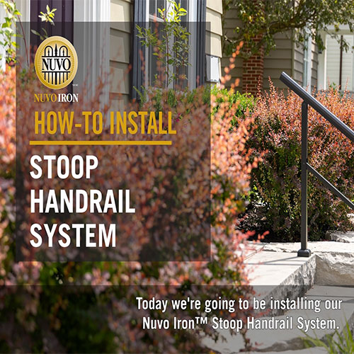 Nuvo Iron™ 2 or 3 Step Stoop Handrail