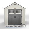 Suncast® Tremont® 8 x 7 x 8 Outdoor Resin Storage Shed