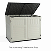Suncast® Stow-Away® 6 x 4 x 4 Horizontal Outdoor Resin Storage Shed